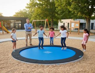 trampoline colore 150 rond - 4 ans et +