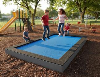 trampoline colore 300 rectangle - 4 ans et +
