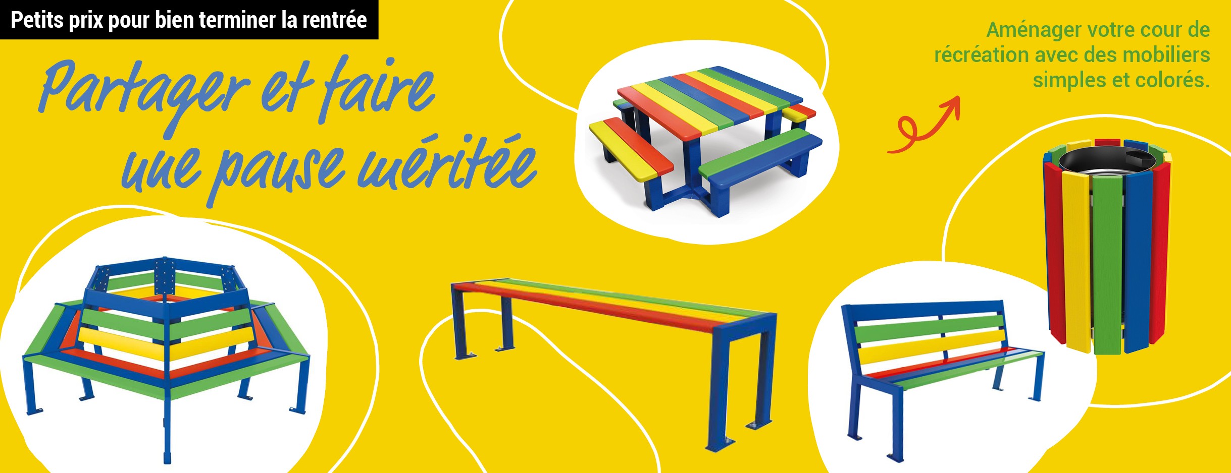 Mobilier coloré
